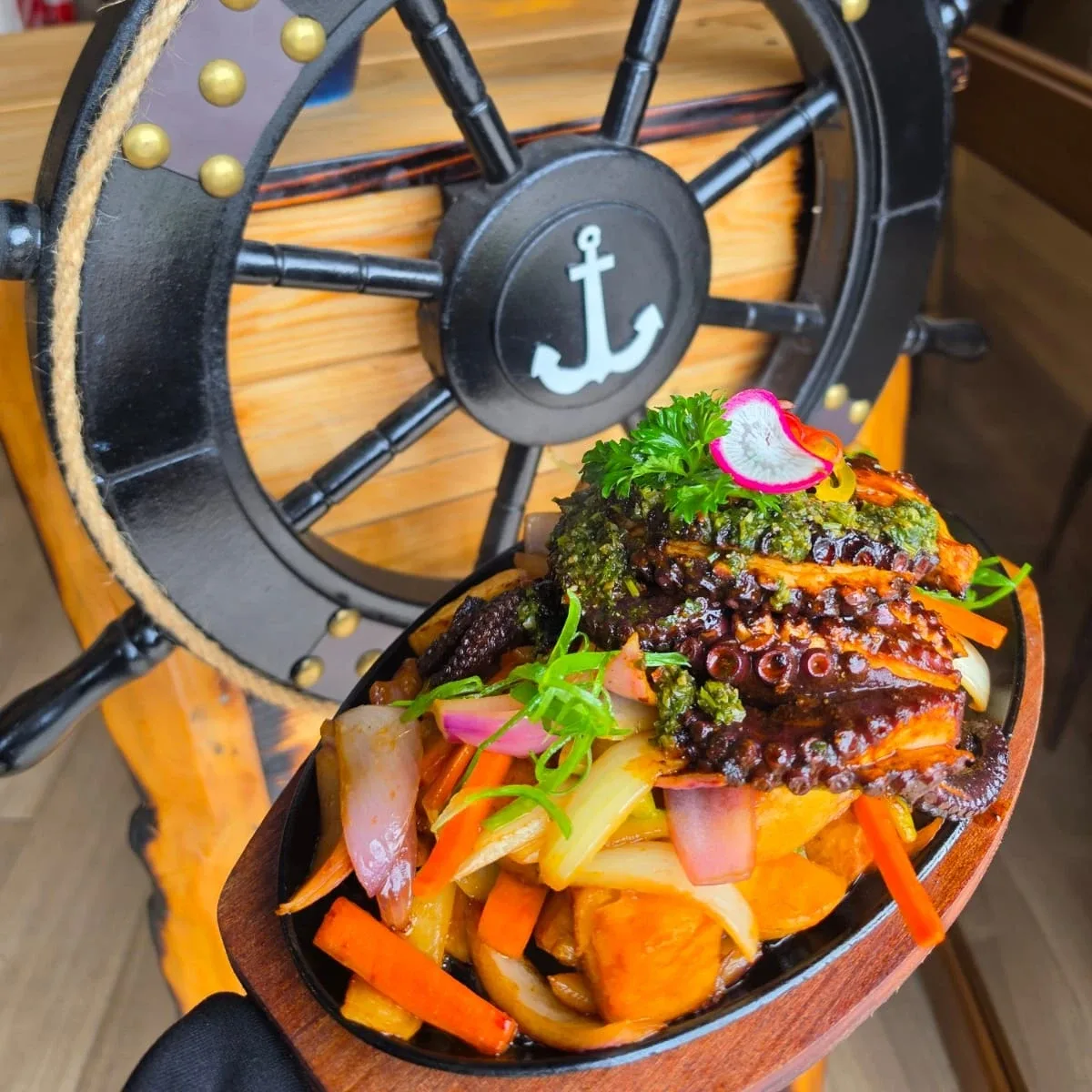 Pulpo a la parrilla.